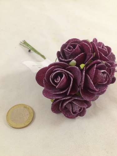 Schaum medi Rose 3 cm Perle Burgundy (7 st.)